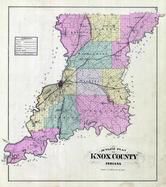 Knox County Outline Map, Knox County 1880